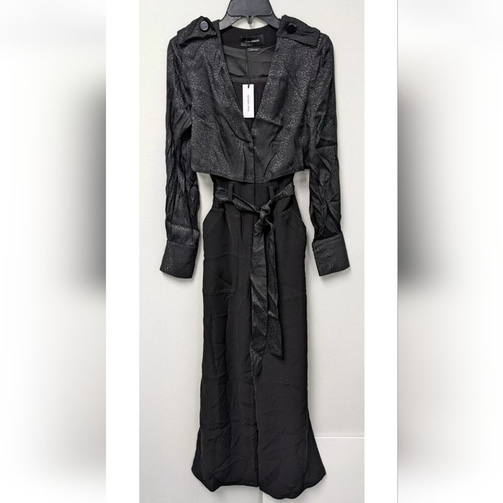 Yigal Azrouel V-Neck Jumpsuit, Black, Women's 6